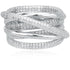 Anello Mabina fascia intrecciata Argento 925 Zirconi 523151 | Gioiellitosti.it